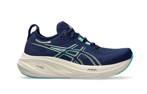 Asics W GEL-NIMBUS 26 - wide BLUE EXPANSE/AURORA GREEN
